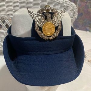 U S Coast Guard Auxiliary cap with badge